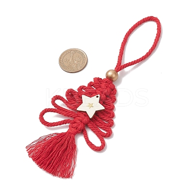 Cotton Christmas Trees Pendant Decoration HJEW-JM03830-03-1