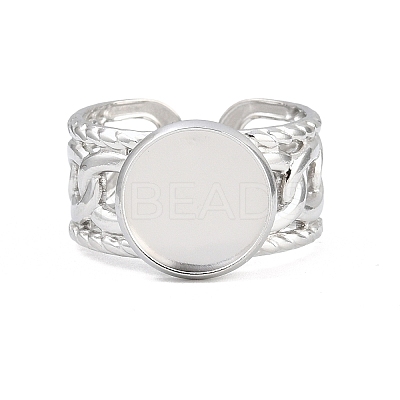 304 Stainless Steel Cuff Ring Components SA-CBA82C8-01C-P-1