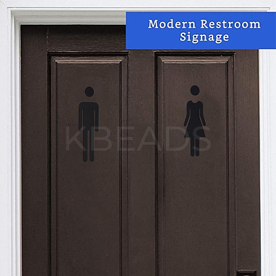 Acrylic TOILET Sign Stickers DIY-WH0569-66A-02-1