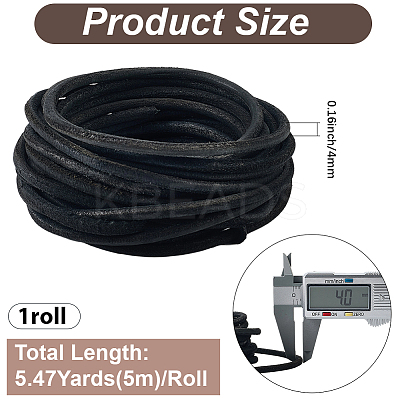 5M DIY Frosted Cowhide Leather Cord OCOR-GF0004-97C-01-1