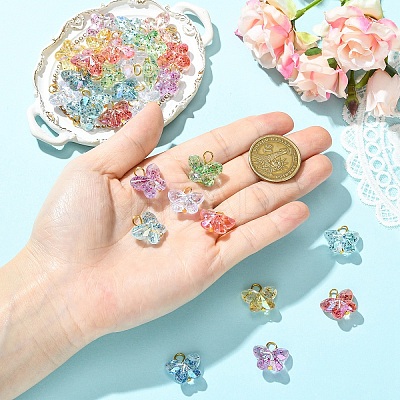 30Pcs Acrylic Pendants PALLOY-YW00120-1