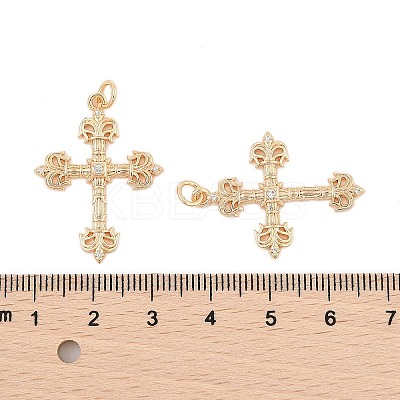 Brass Micro Pave Cubic Zirconia Pendants KK-L223-007G-1