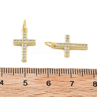 Brass Micro Pave Cubic Zirconia Pendants X1-KK-C092-21B-G-1