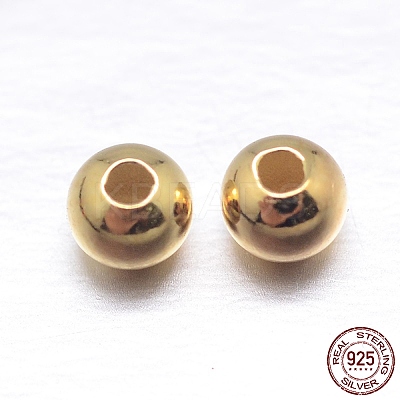 Round 925 Sterling Silver Spacer Beads STER-M103-04-3mm-G-1