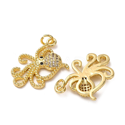 Brass Micro Pave Cubic Zirconia Pendants KK-A271-03C-G-1