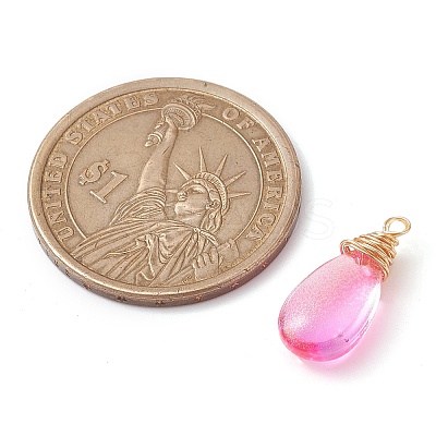 Transparent Glass Pendants PALLOY-JF02482-1