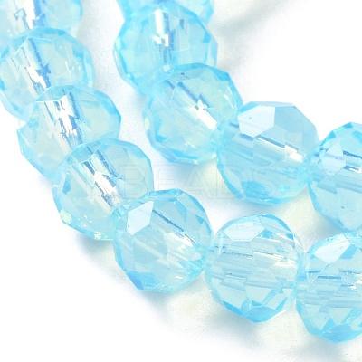 Baking Paint Transparent Glass Beads Strands DGLA-A034-J6MM-D08-1
