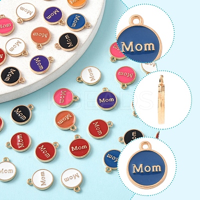 40Pcs Mother's Day Alloy Enamel Charms ENAM-FS0002-79-1