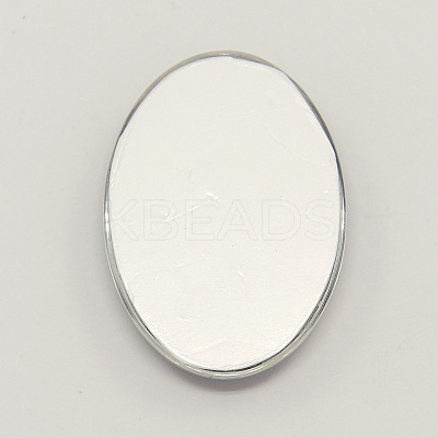 Peace Sign Theme Ornaments Decorations Glass Oval Flatback Cabochon X-GGLA-A003-30x40-JJ16-1