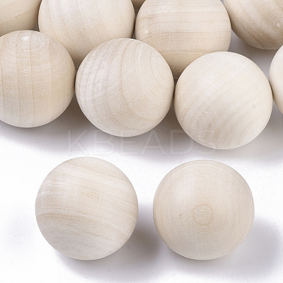 Unfinished Wood Beads X-WOOD-T014-30mm-1