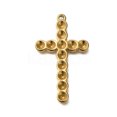 Ion Plating(IP) 304 Stainless Steel Pendant Rhinestone Settings STAS-H225-07G-1