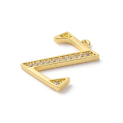 Rack Plating Brass Micro Pave Cubic Zirconia Pendant KK-H449-76G-17-1