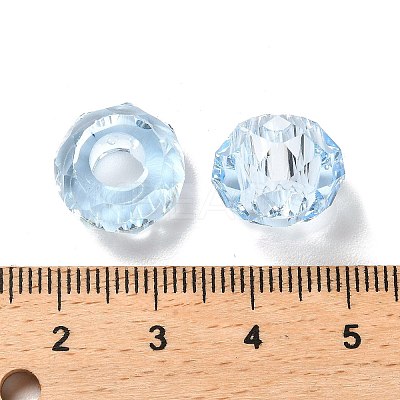 Transparent Resin European Beads RESI-B020-05D-1