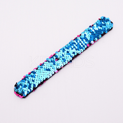 Mermaid Slap Bracelets BJEW-TAC0004-03B-1