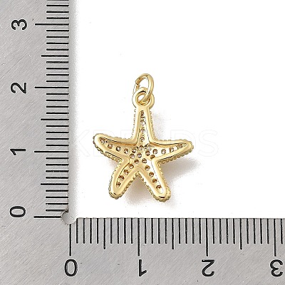 Brass Micro Pave Clear Cubic Zirconia Charms KK-D431-053A-G-1