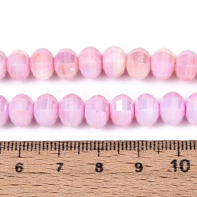 Anti-Tarnish Electroplate Glass Beads Strands GLAA-T025-8mm-19B-1