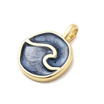 Brass Enamel Pendants KK-P338-27G-03-1