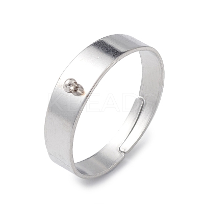 Non-Tarnish 304 Stainless Steel Loop Ring Bases KK-I674-02P-B-1