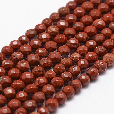 Natural Red Jasper Beads Strands X-G-D840-50-4mm-1