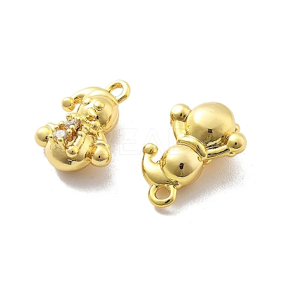 Brass Micro Pave Cubic Zirconia Pendants KK-U049-04G-07-1