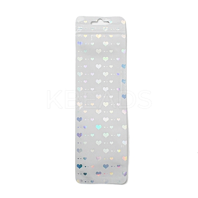 Rectangle Glitter Holographic Plastic Yin-yang Zip Top Gift Bags OPP-E004-01C-B02-1