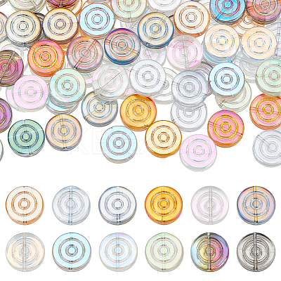 120Pcs 12 Colors Electroplate Transparent Glass Beads Strands EGLA-PH0001-39-1