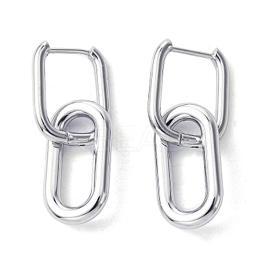 Non-Tarnish 304 Stainless Steel Hoop Earrings for Women EJEW-D111-03P-1