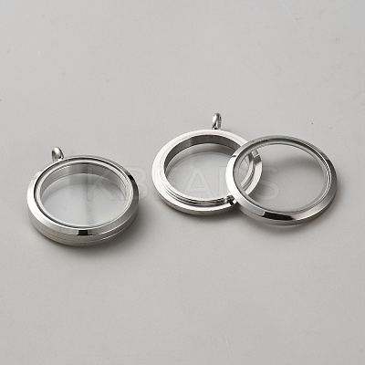 304 Stainless Steel Locket Pendants STAS-WH20010-009P-1