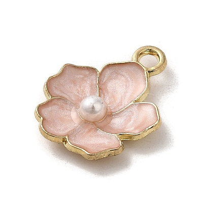 Flower Alloy Enamel Pendants ENAM-A007-01KCG-03-1
