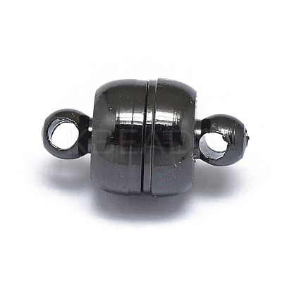 Rack Plating Brass Magnetic Clasps with Loops KK-F801-06-B-1