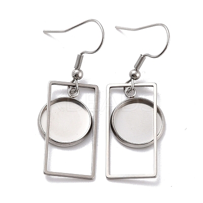 Tarnish Resistant 201 Stainless Steel Earring Hooks STAS-Z036-04P-1