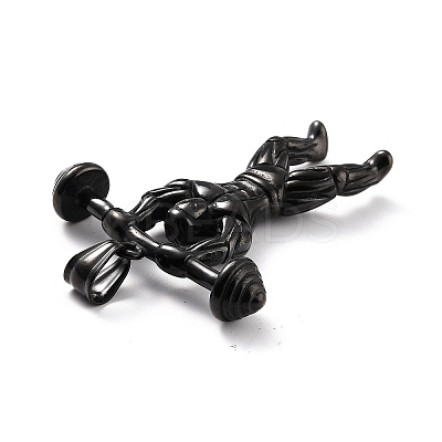 304 Stainless Steel Big Pendants STAS-O117-77B-1