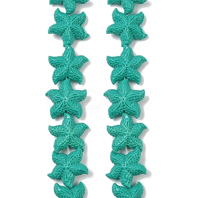 Synthetic Coral Dyed Carved Beads Strands CORA-K009-06C-06-1