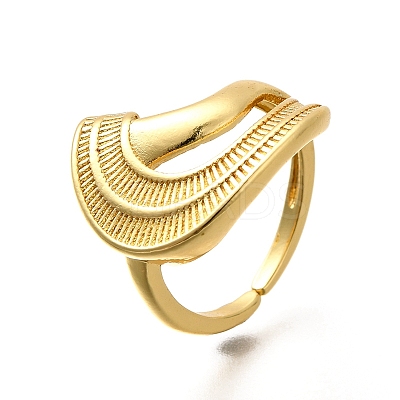 Adjustable Rack Plating Brass Finger Rings for Women RJEW-M028-33G-1