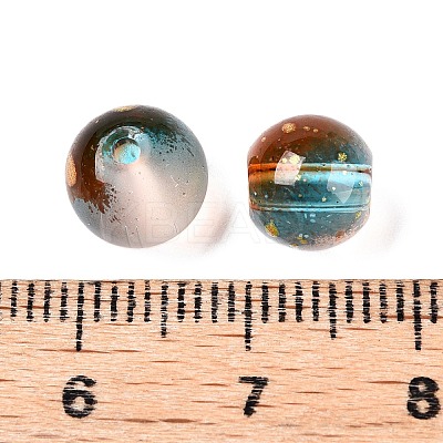 Frosted Baking Paint Glass Beads X1-DGLA-N005-8mm-10-1