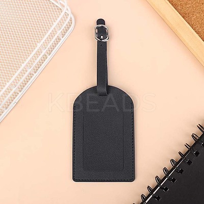 CutHollow 4Pcs PU Leather Luggage Tag OFST-CL0001-01A-03-1