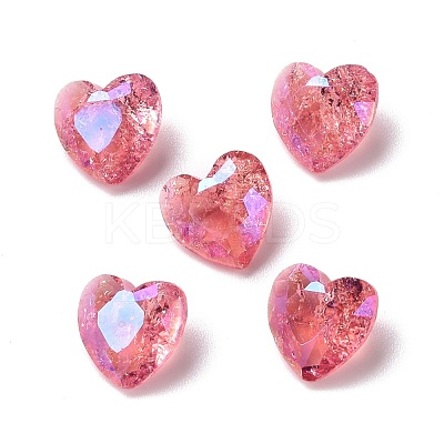 Crackle Moonlight Style Glass Rhinestone Cabochons RGLA-J015-B-209IO-1