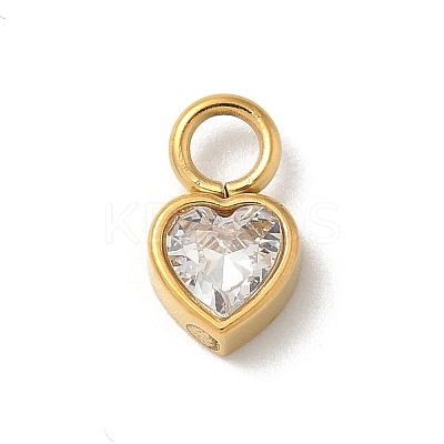 Ion Plating(IP) 304 Stainless Steel with Rhinestone Charms STAS-G351-14G-1