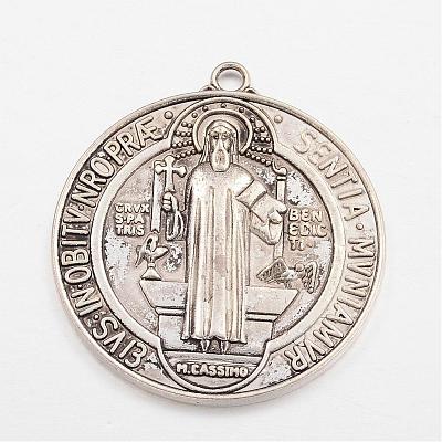 Tibetan Style Alloy Big Pendants TIBEP-A17171-AS-LF-1