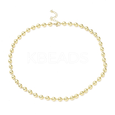 Rack Plating Brass Ball Chain Necklaces for Women NJEW-G102-01C-G-1