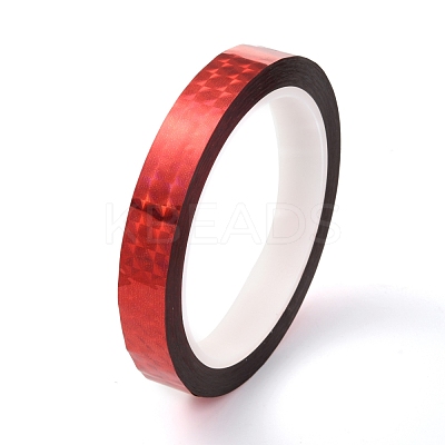Laser Shining PET Plastic Scrapbook Decorative Adhesive Tapes AJEW-H122-B03-1