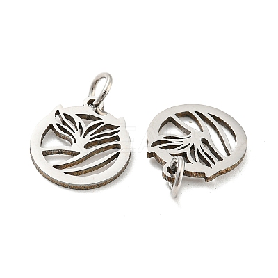 Non-Tarnish Laser Cut 304 Stainless Steel Charms STAS-H184-19P-1