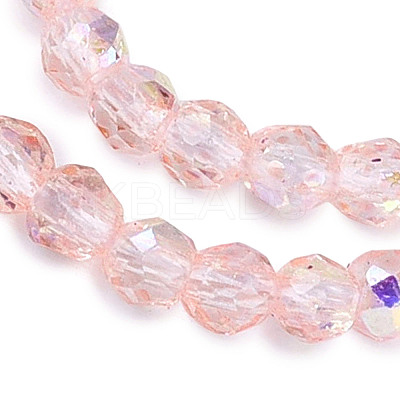 Transparent Glass Beads Strands LS-EGLA-N028-01A-A10-1