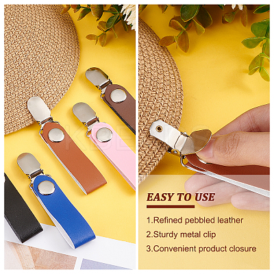 8Pcs 8 Colors Alloy Hat Clips FIND-PH0005-76-1