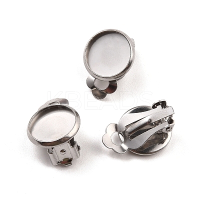 Non-Tarnish 316 Stainless Steel Clip-on Earring Findings STAS-I187-02E-P-1