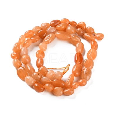 Natural Red Aventurine Beads Strands G-P497-01C-59-1