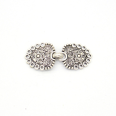 Eco-Friendly Zinc Alloy Hook Clasps PALLOY-WH0031-02AS-1
