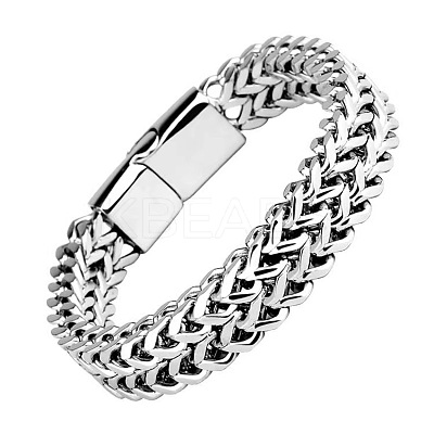 Punk Style 304 Stainless Steel Curb Chain Bracelets for Men WGFAED6-03-1