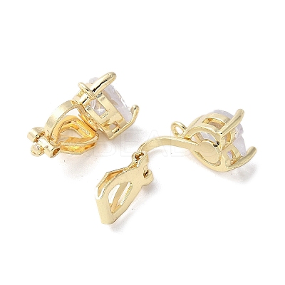 Brass Clip-on Earring Findings for Women EJEW-V002-04G-01-1
