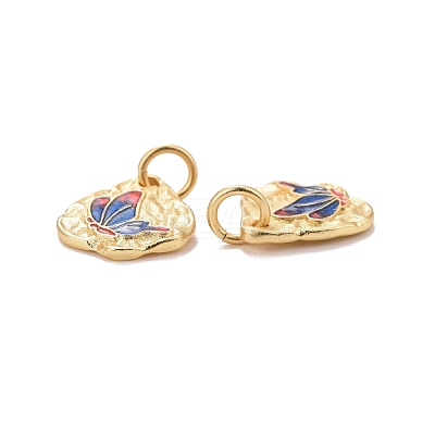 Rack Plating Brass Enamel Charms KK-I689-15G-1